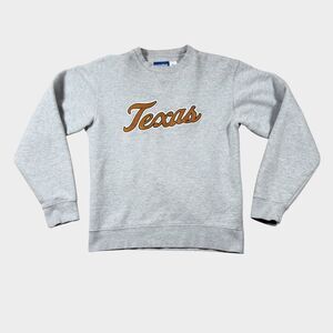 Texas Longhorns Gear For Sports Big Cotton Sweatshirt Gray Mens Medium Spellout